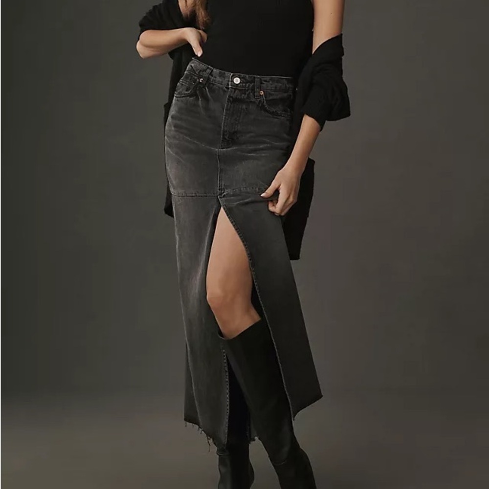 Reformation Tazz Maxi Denim Skirt
